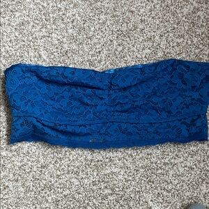 Blue Lace Bandeau Top
